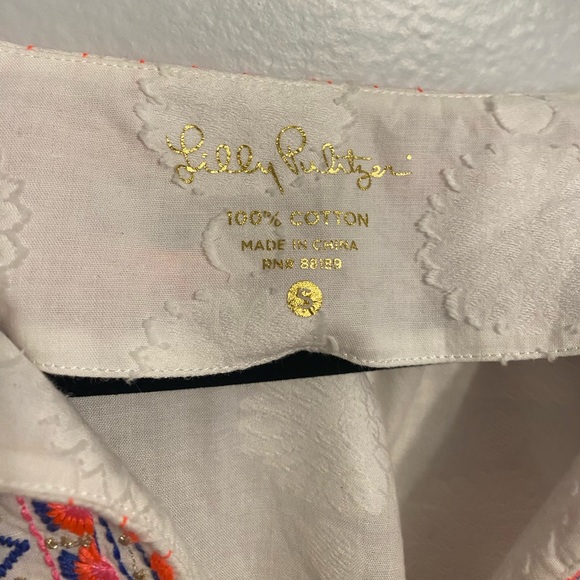 Small Lilly Pulitzer Embroidered Blouse - Picture 3 of 4